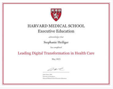 Harvard-Zertifikat der Wellness Trust AG – Digitale Transformation im Gesundheitswesen