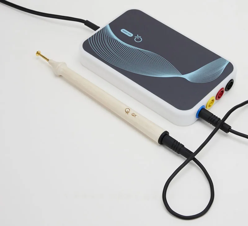 QUEX Pin Punktsonde – Produktfoto mit Zubehör