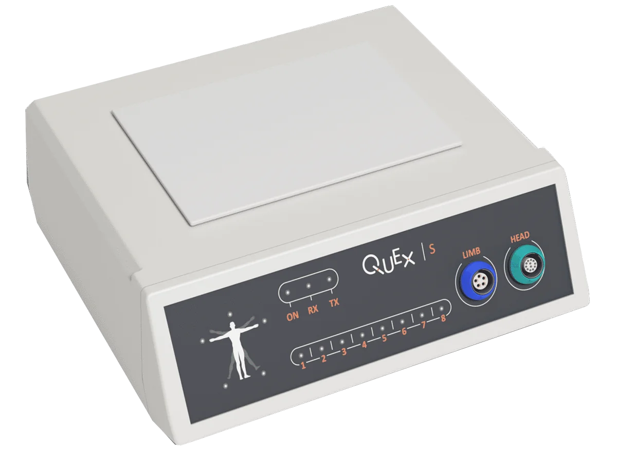 QUEX S Biofeedback-System mit Zubehör – Produktansicht