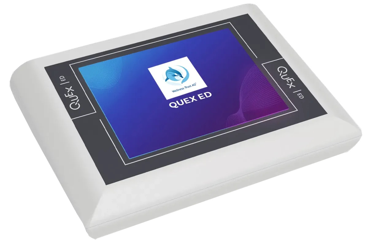 QUEX ED – Produktansicht des Biofeedback-/Bioresonanz-Systems der Wellness Trust AG